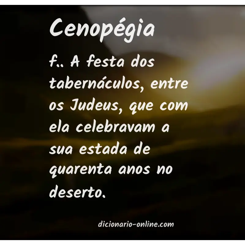 Significado de cenopégia