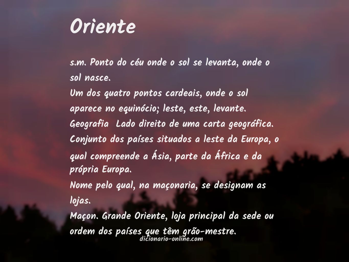 Significado de oriente