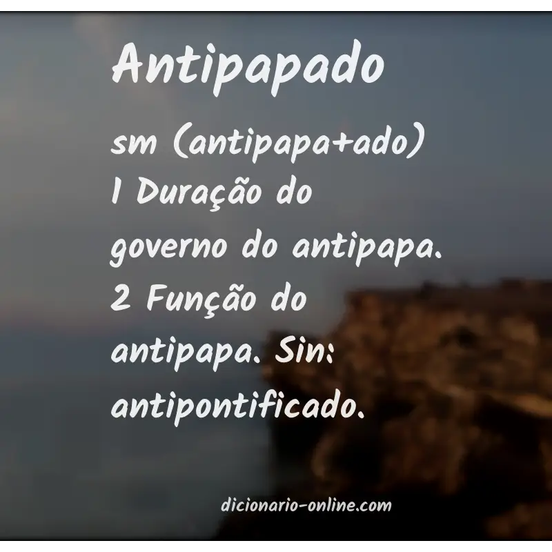 Significado de antipapado