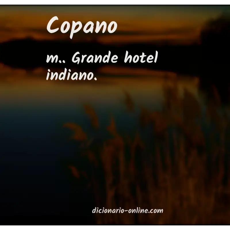 Significado de copano