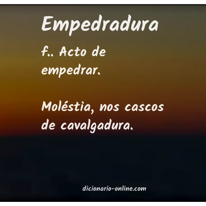 Significado de empedradura