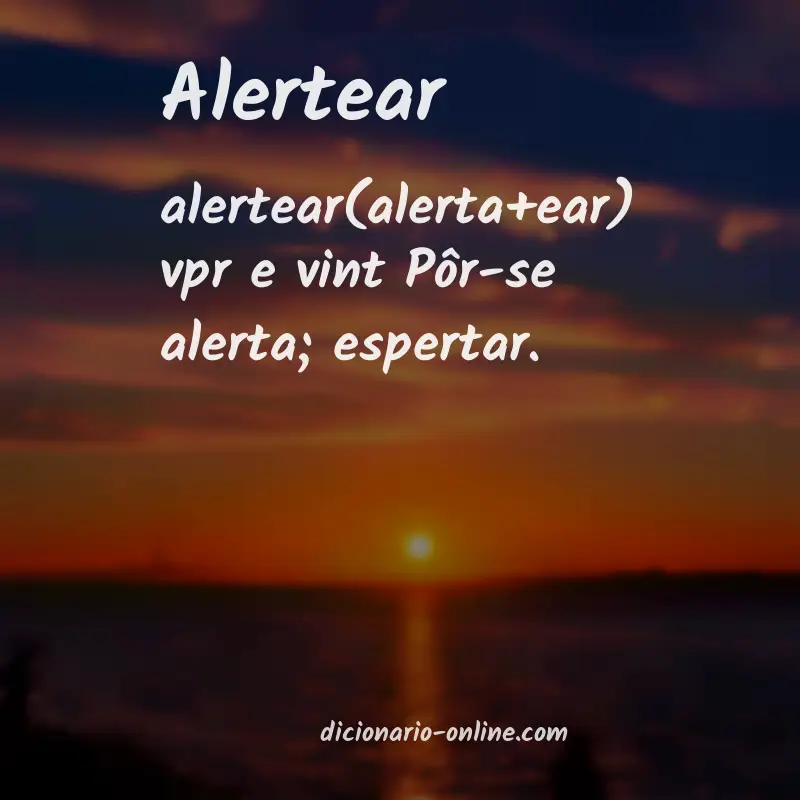 Significado de alertear