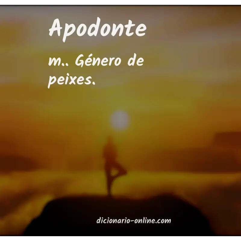 Significado de apodonte