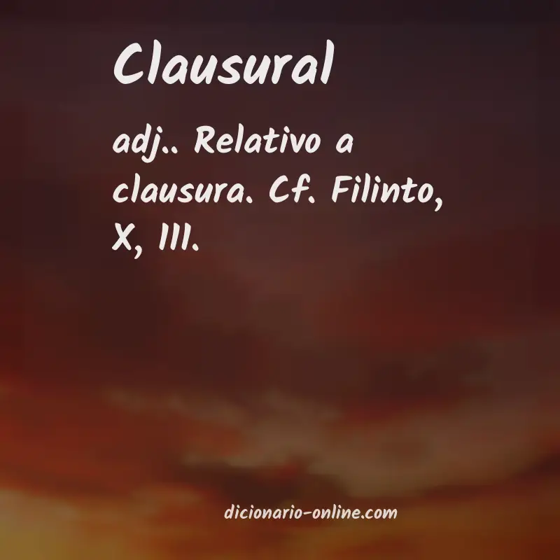 Significado de clausural