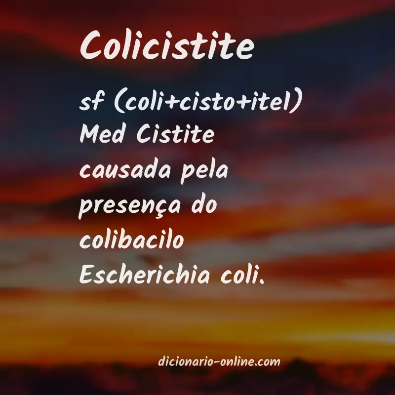 Significado de colicistite
