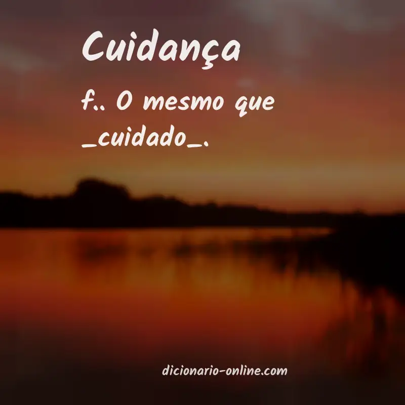 Significado de cuidança