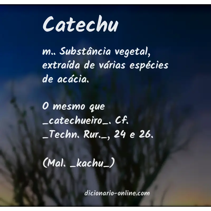 Significado de catechu