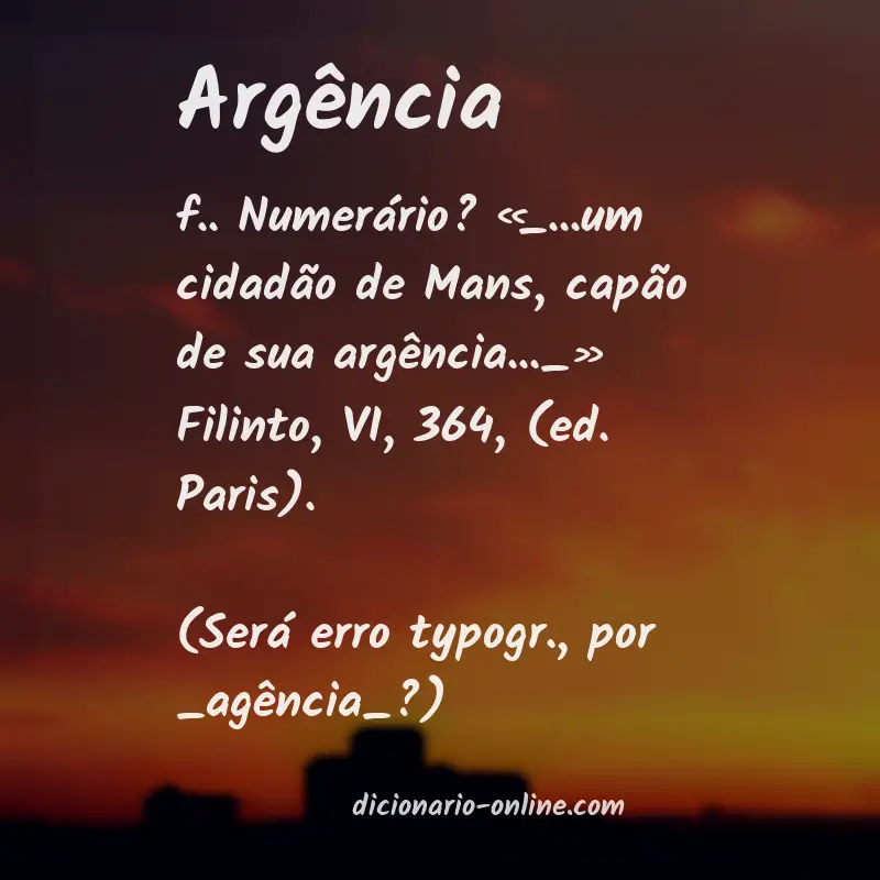 Significado de argência