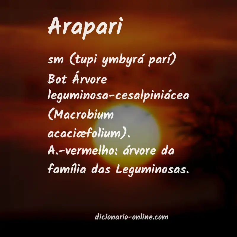 Significado de arapari