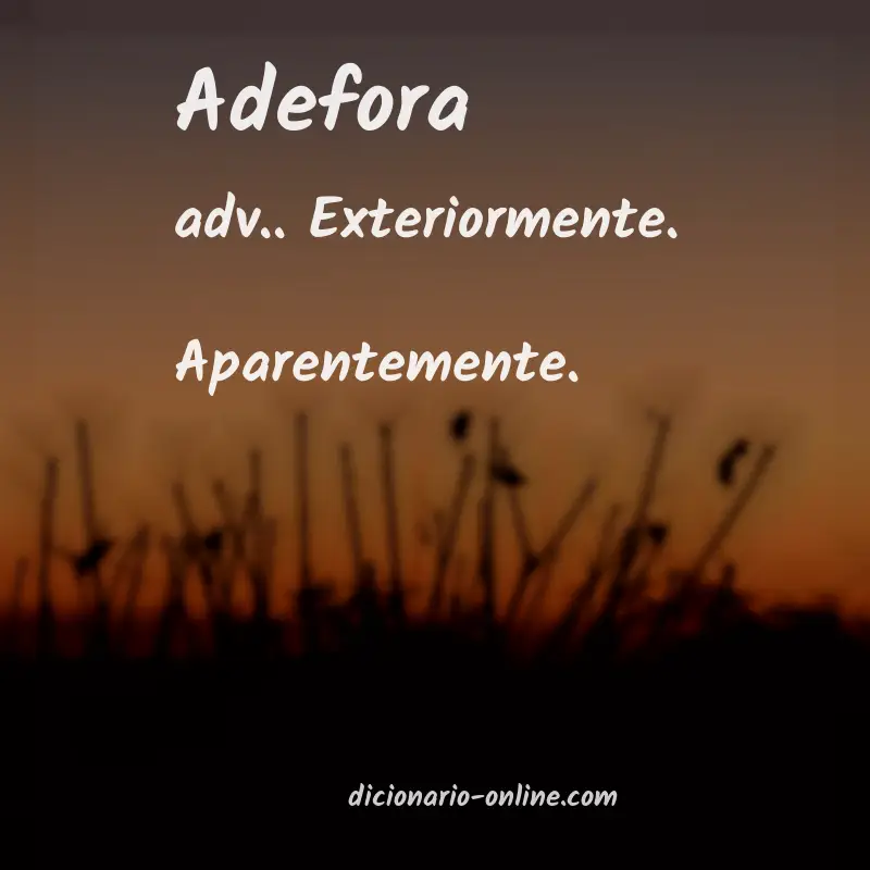 Significado de adefora