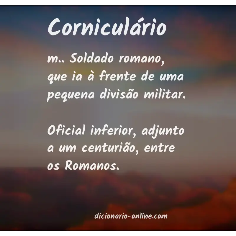 Significado de corniculário