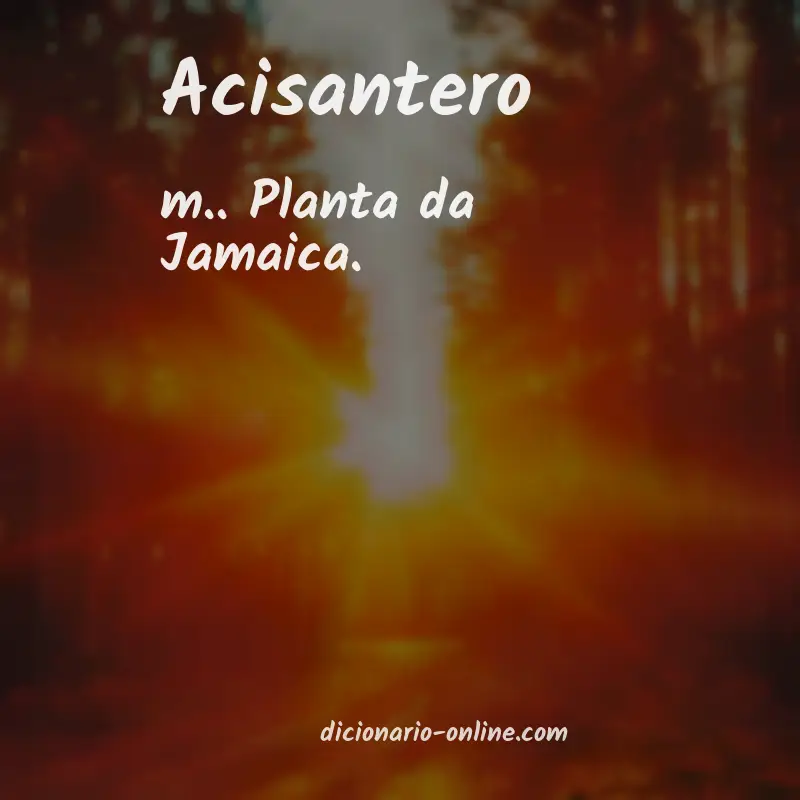 Significado de acisantero