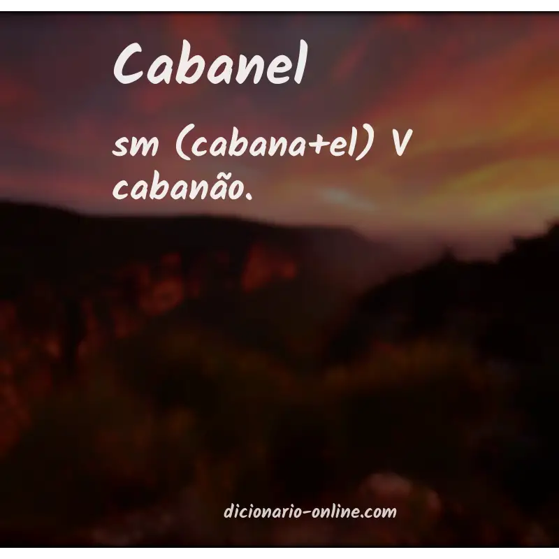 Significado de cabanel