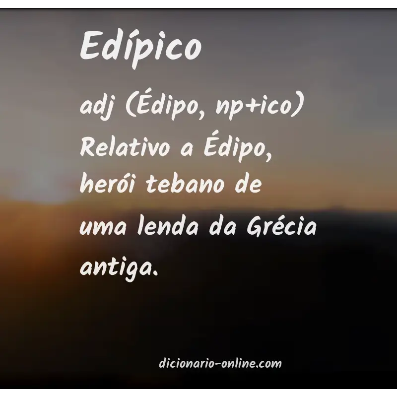 Significado de edípico