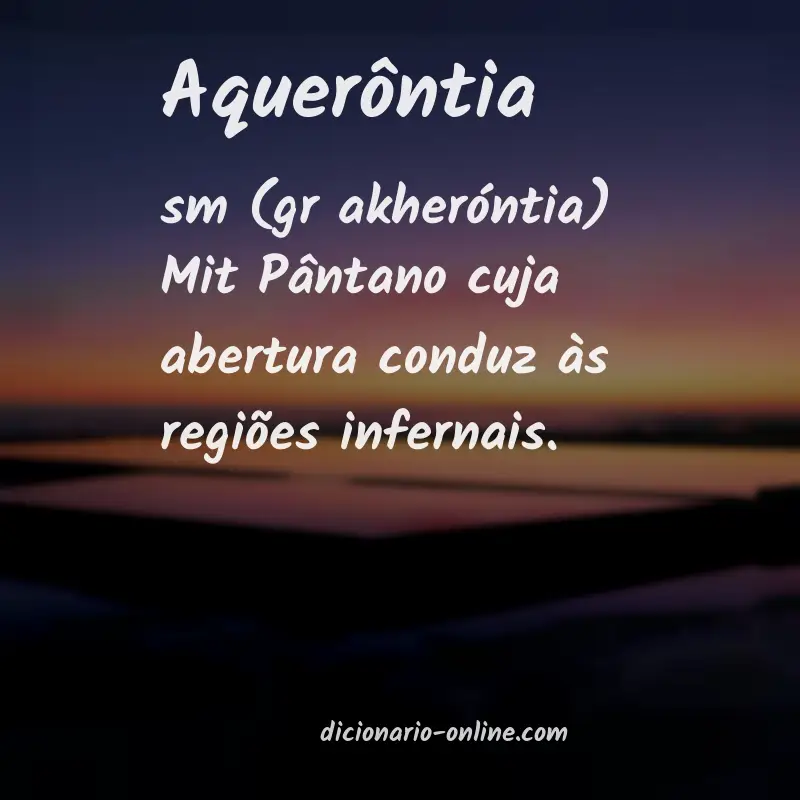 Significado de aquerôntia