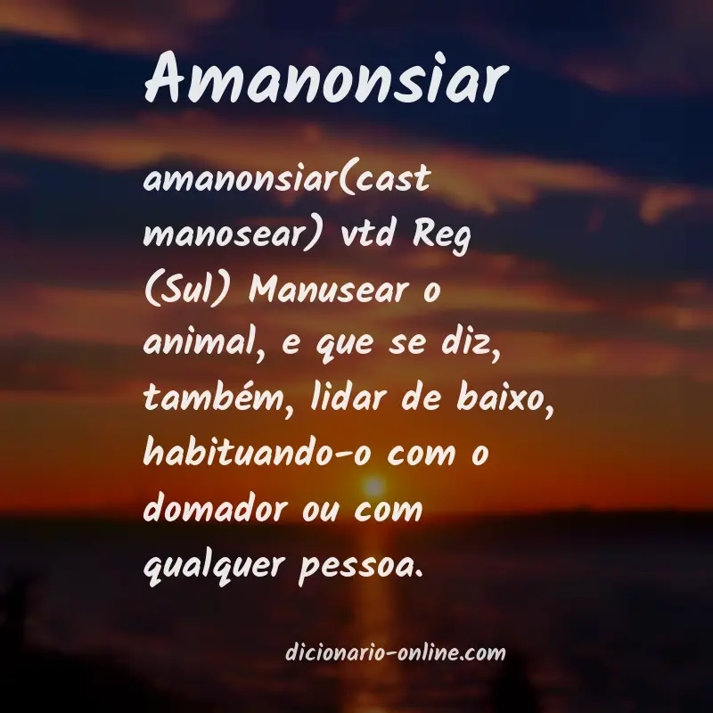 Significado de amanonsiar