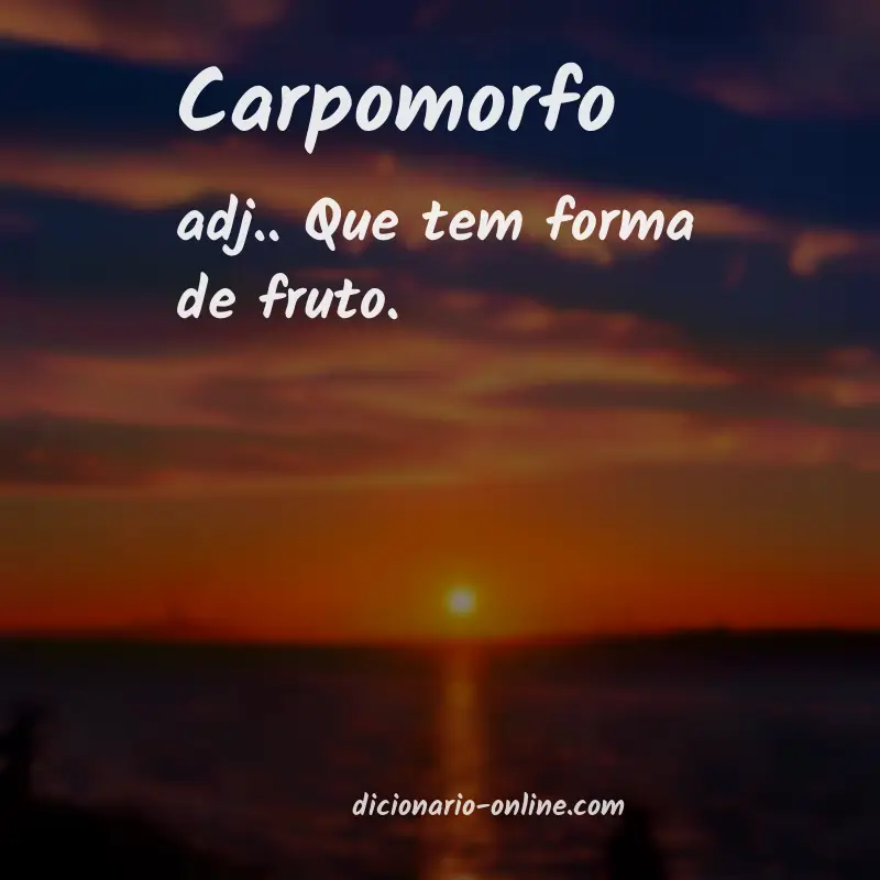 Significado de carpomorfo