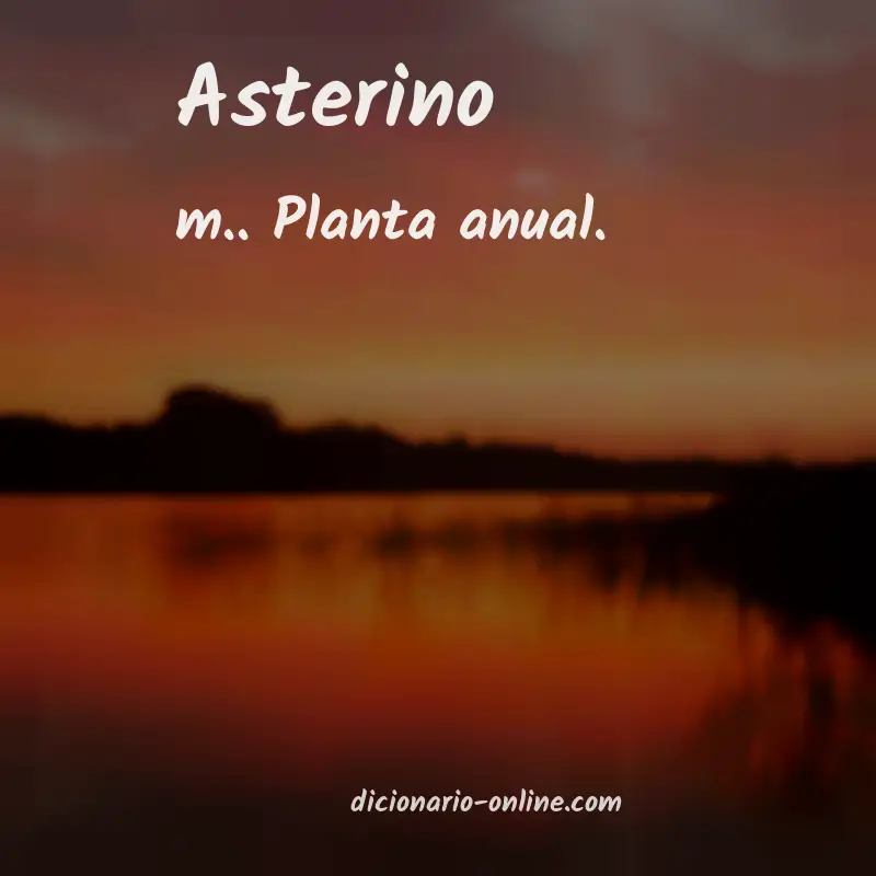 Significado de asterino