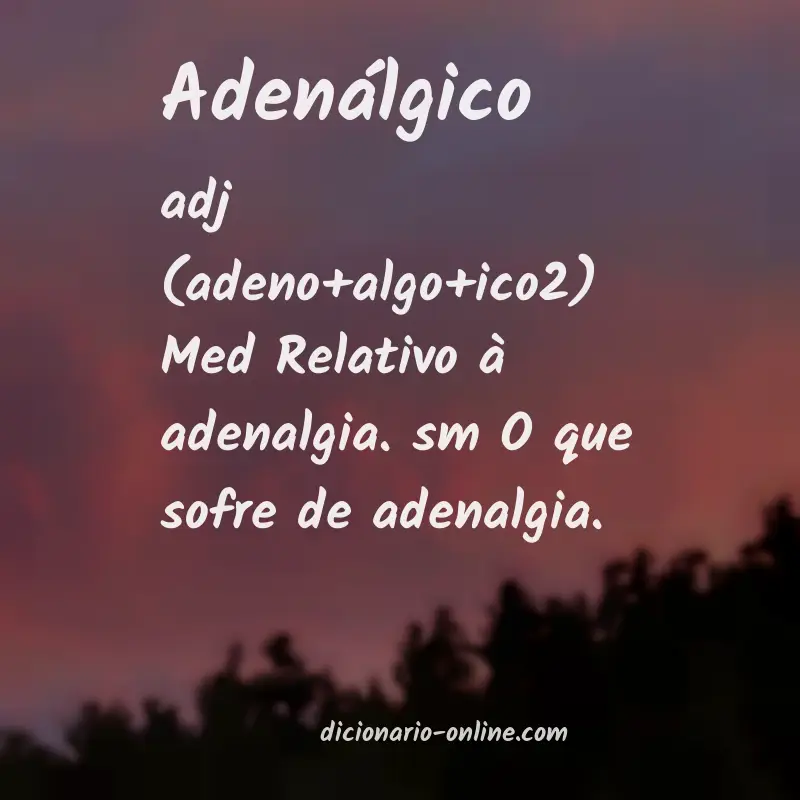 Significado de adenálgico