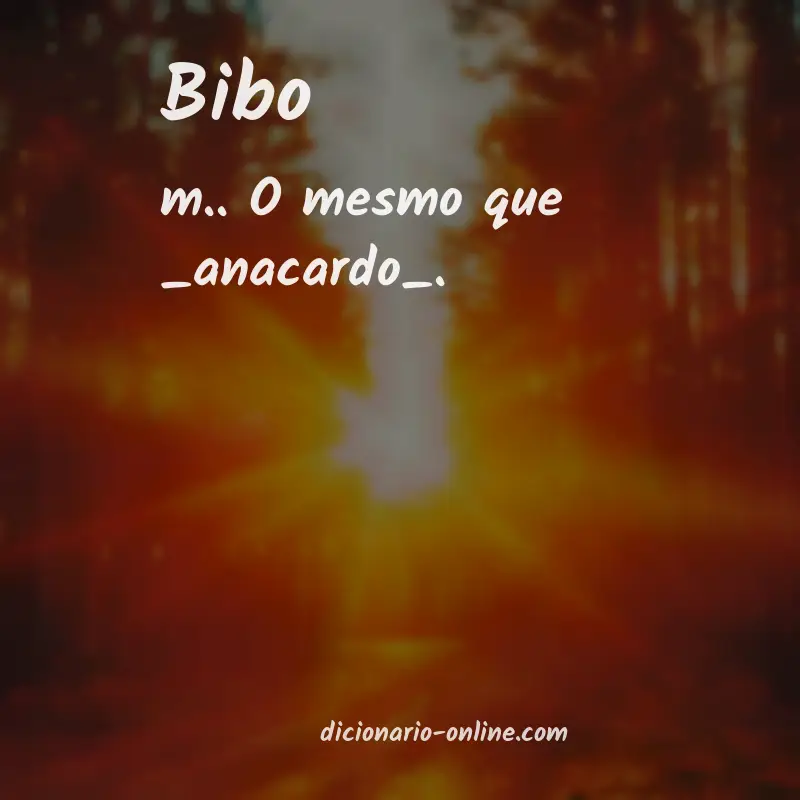 Significado de bibo