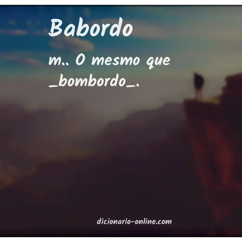 Significado de babordo