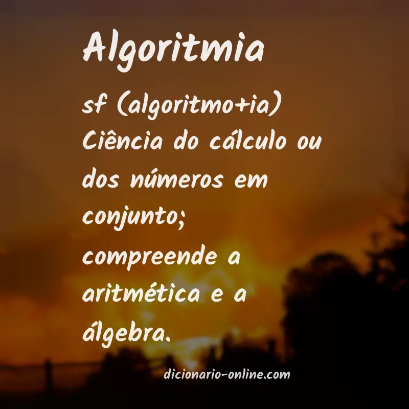 Significado de algoritmia