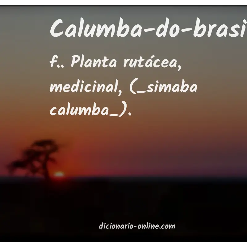Significado de calumba-do-brasil