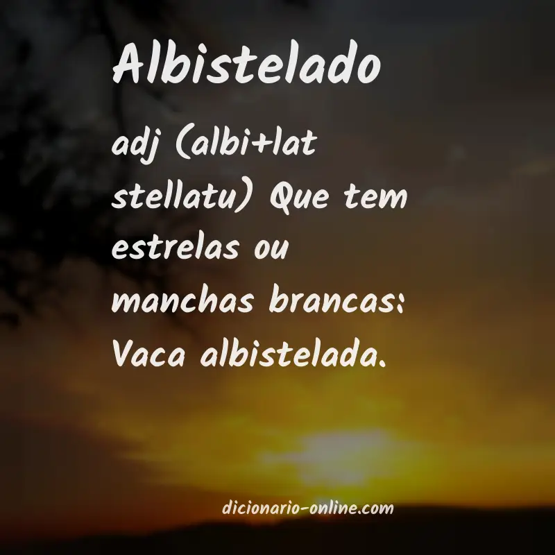 Significado de albistelado