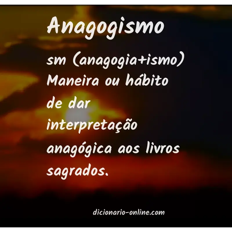 Significado de anagogismo