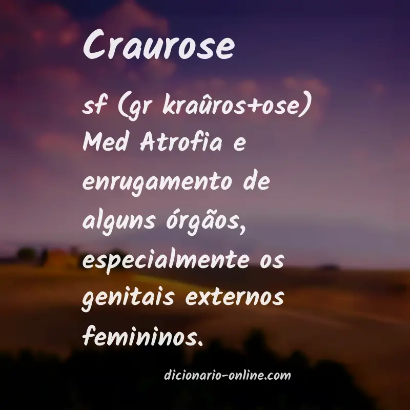 Significado de craurose