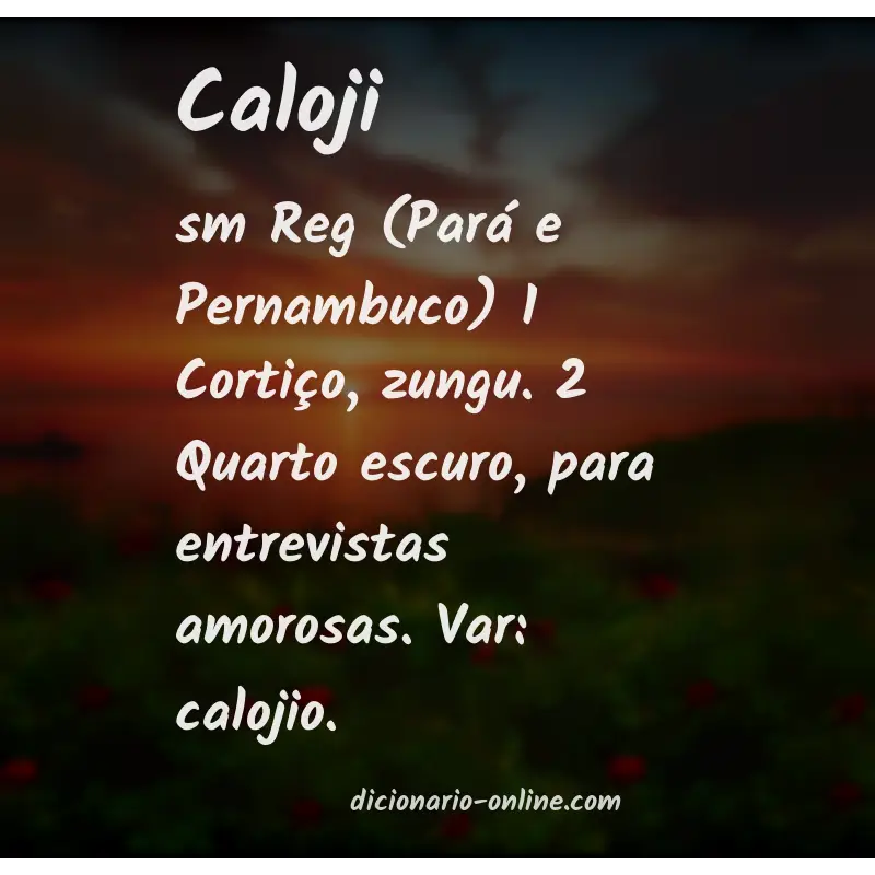 Significado de caloji