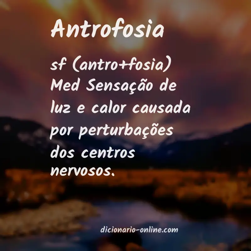 Significado de antrofosia