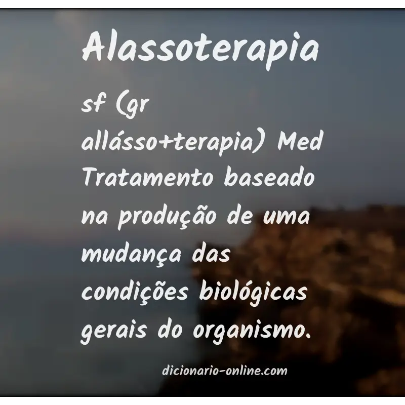 Significado de alassoterapia