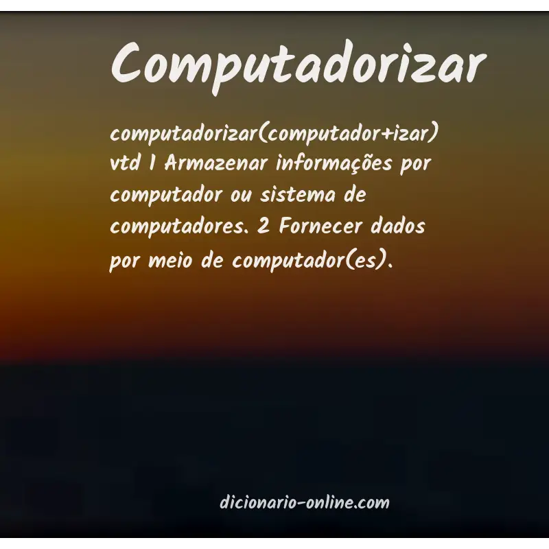Significado de computadorizar