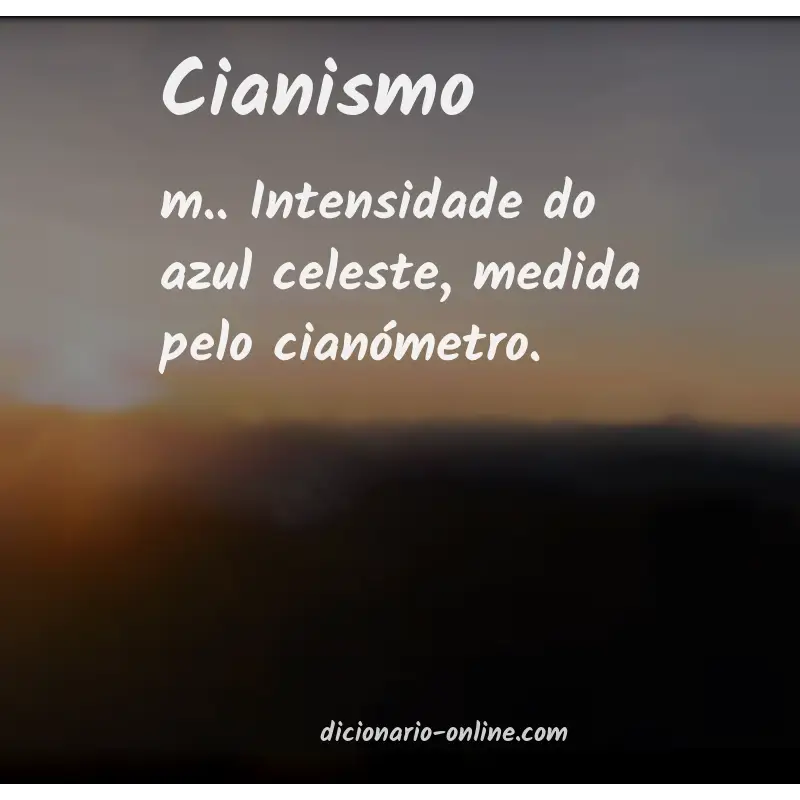 Significado de cianismo