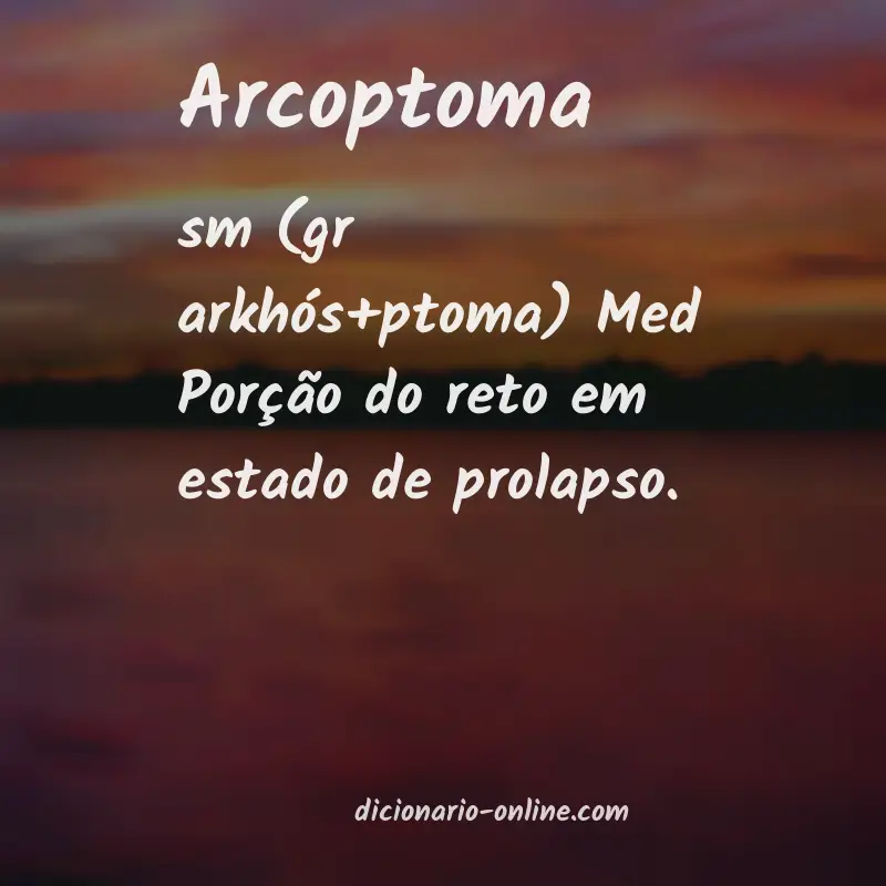 Significado de arcoptoma