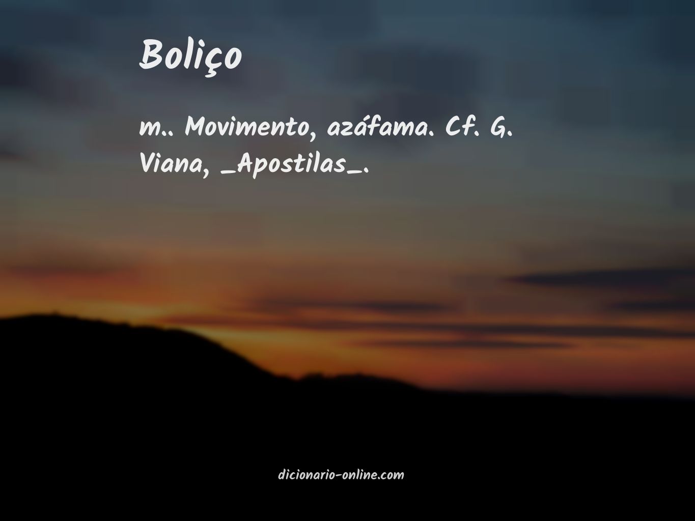 Significado de boliço