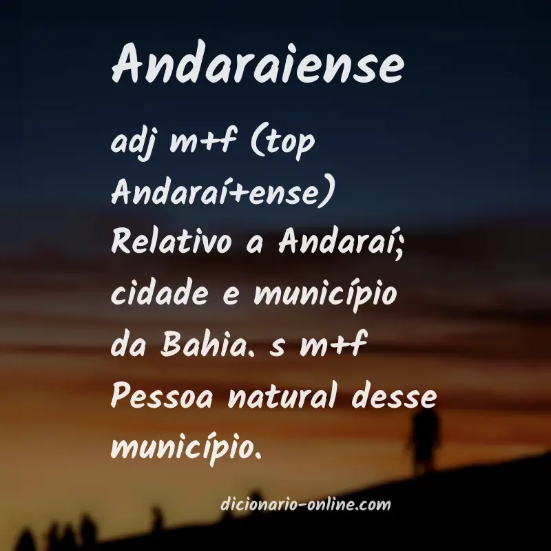Significado de andaraiense