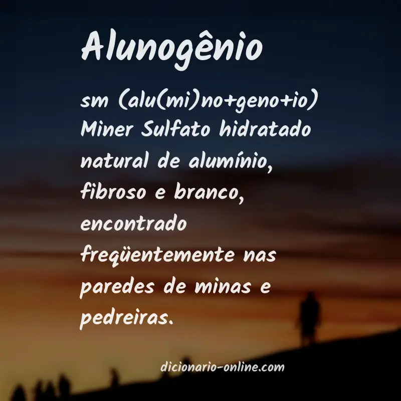 Significado de alunogênio