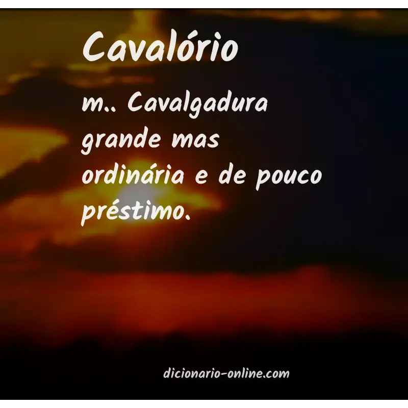 Significado de cavalório