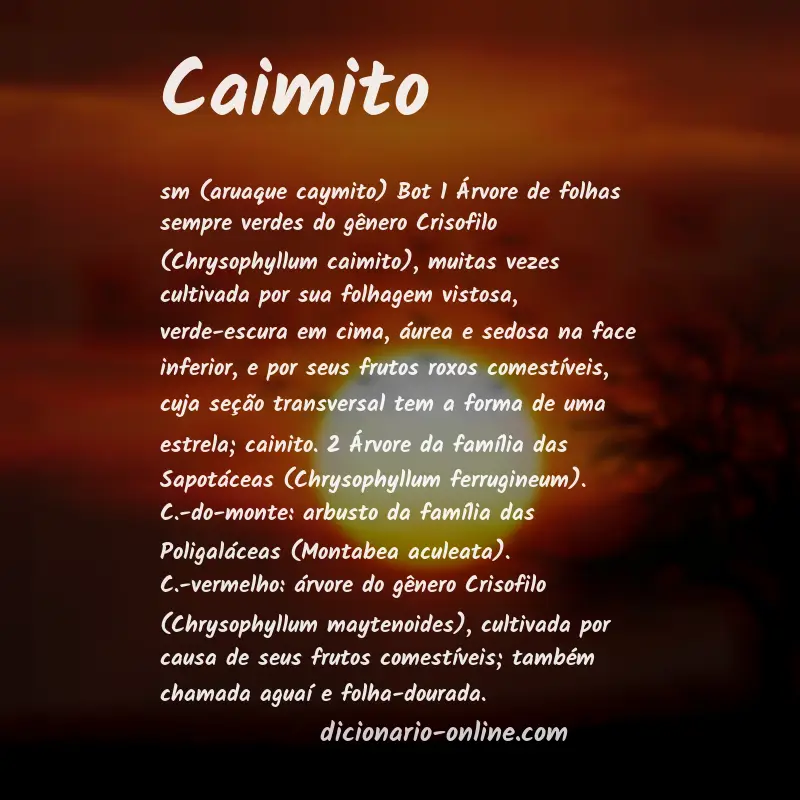 Significado de caimito