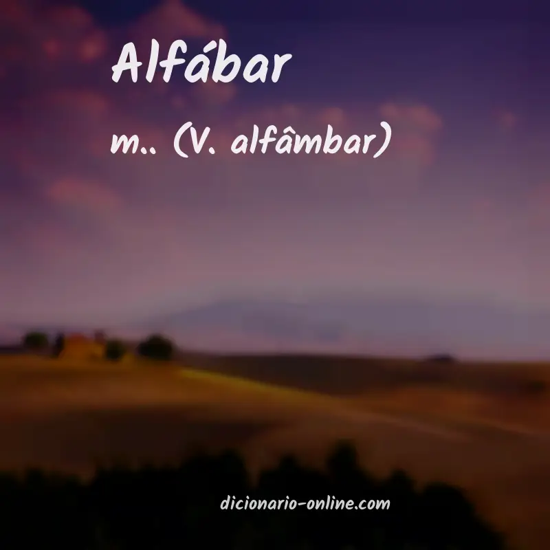 Significado de alfábar
