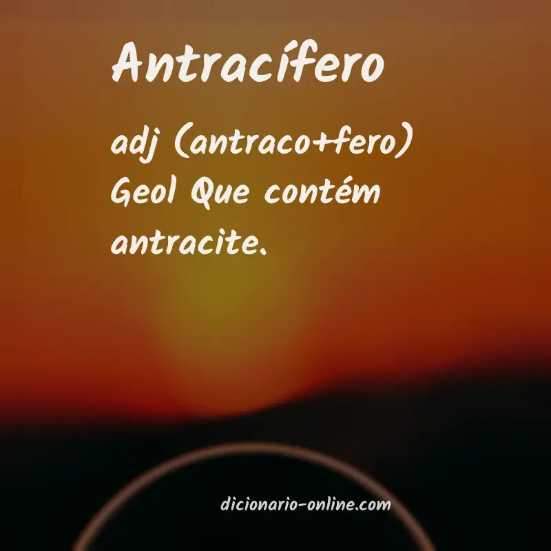 Significado de antracífero