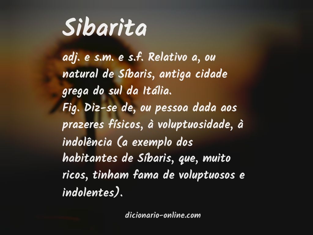 Significado de sibarita