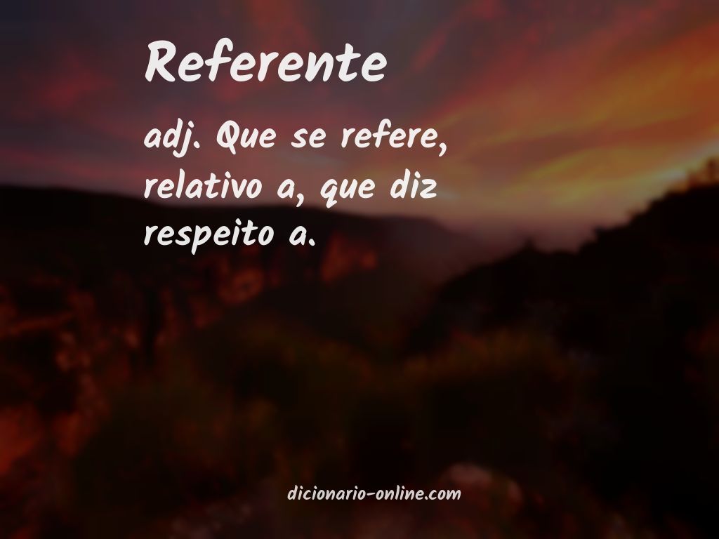 Significado de referente