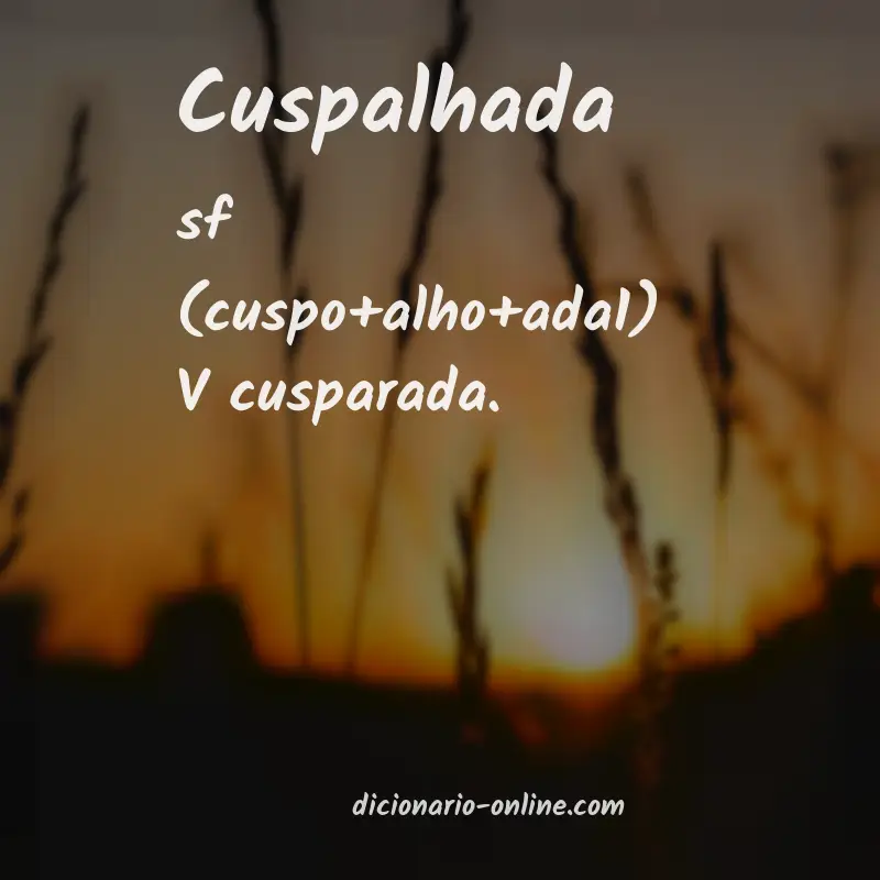 Significado de cuspalhada
