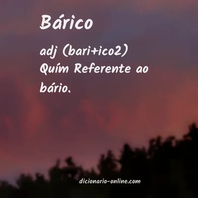 Significado de bárico