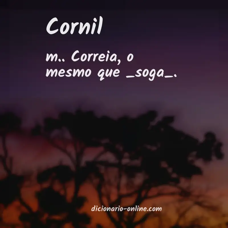 Significado de cornil