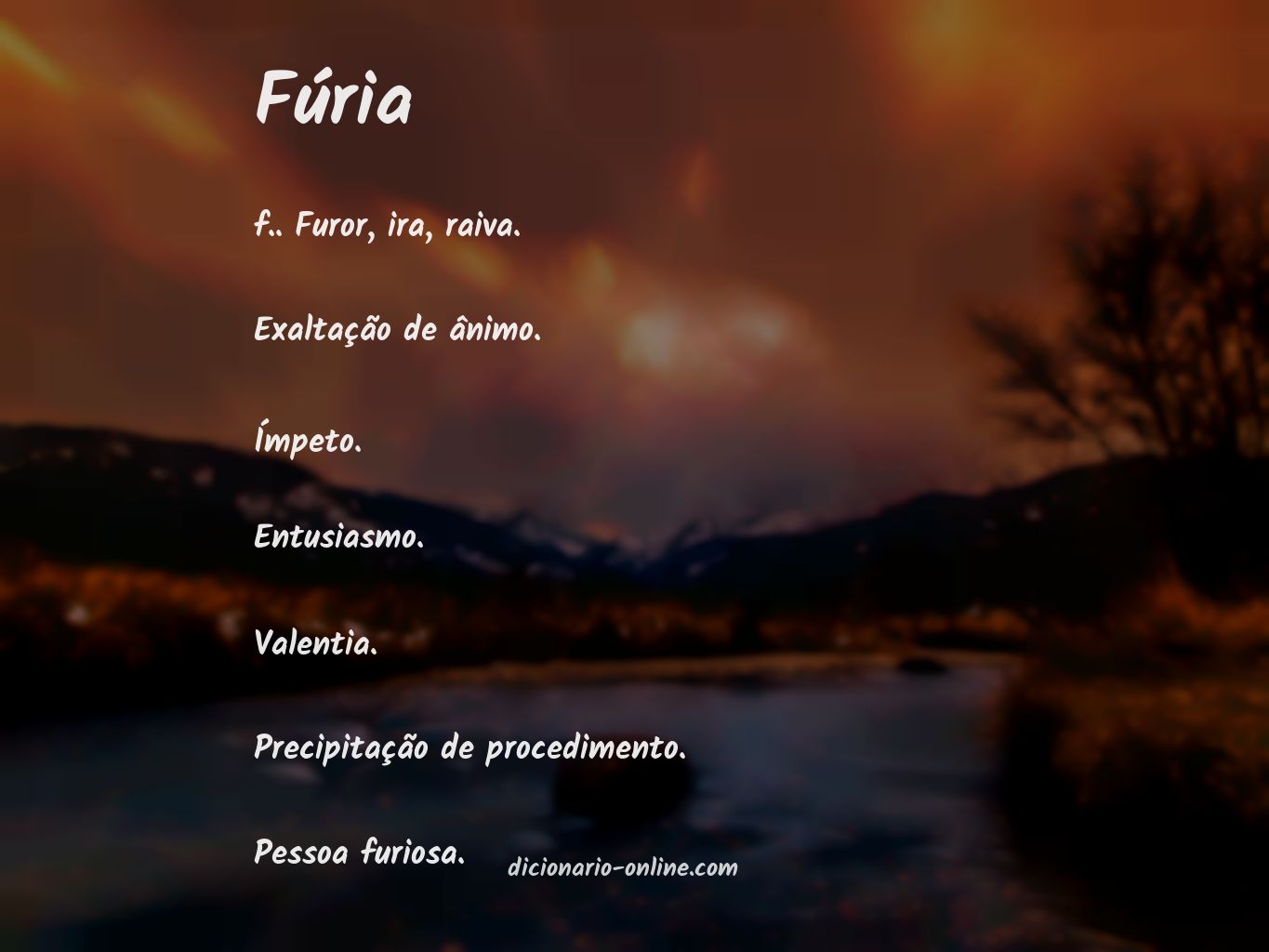 Significado de fúria