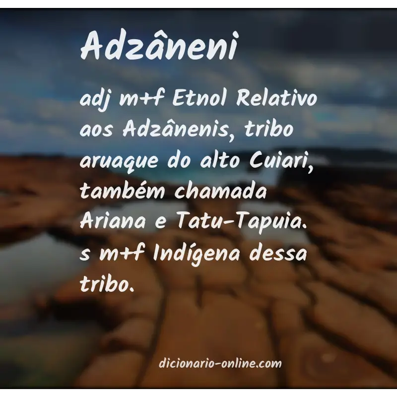 Significado de adzâneni